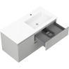 Mexen Orio dulap baie 100 cm cu lavoar Otis dreapta, 2S, 1D, gri mat/alb mat - 91A13-10047-3-BBFFF62-W18P01