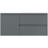 Mexen Orio dulap baie 100 cm cu lavoar Otis dreapta, 2S, 1D, grafit mat/alb mat - 91A13-10047-3-BBFFF66-W18P01