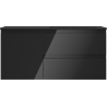 Mexen Orio dulap de baie 100 cm cu lavoar Otis dreapta, 2S, 1D, negru lucios/mat negru - 91A13-10047-3-BBFFF70-W18P71