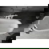 Mexen Retro cadă de sine stătătoare 150 x 73 cm, Albă/Neagră, picioare Albă - 53251507375-20