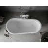 Mexen Retro cadă de sine stătătoare 150 x 73 cm, albă/neagră, picioare albe - 53251507375-20