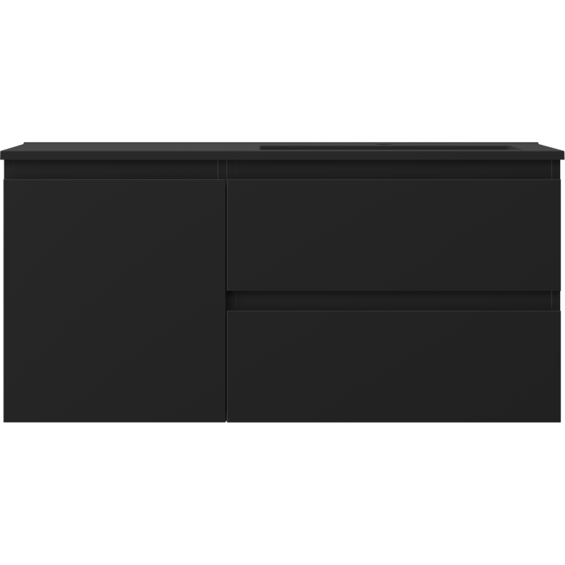 Mexen Orio dulap baie 100 cm cu lavoar Otis dreapta, 2S, 1D, negru mat - 91A13-10047-3-BBFFF71-W18P71
