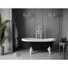 Mexen Retro cadă de baie freestanding 150 x 73 cm, albă/neagră, picioare albe - 53251507375-20