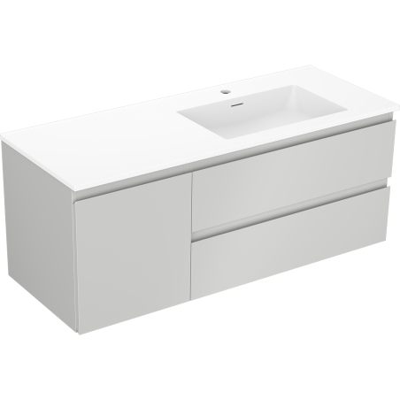 Mexen Orio dulap baie 120 cm cu lavoar Otis dreapta, 2S, 1D, gri mat/alb mat - 91A13-12047-3-BBFFF62-W18P01