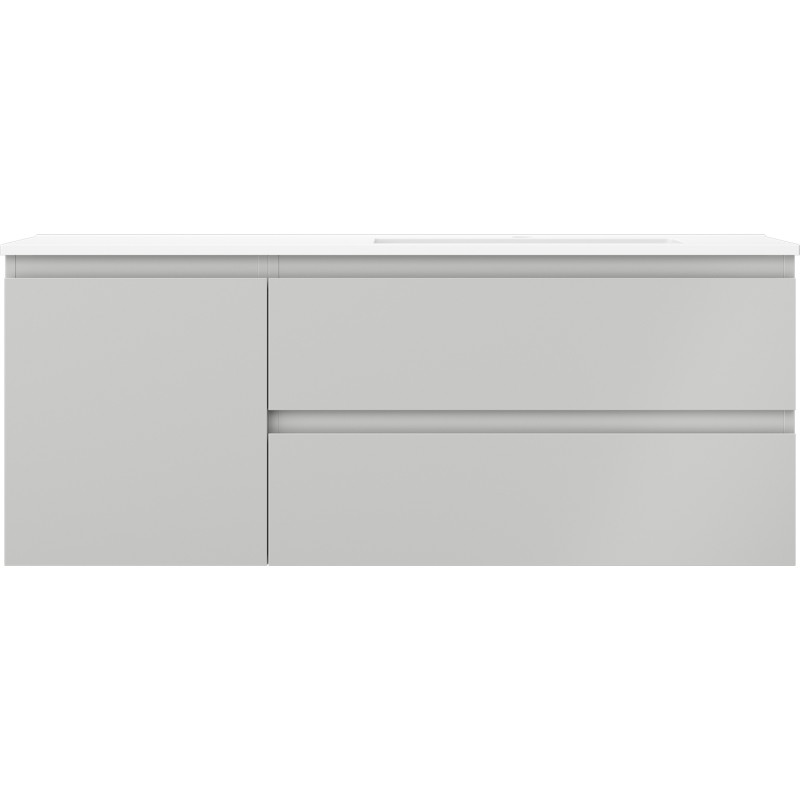 Mexen Orio dulap baie 120 cm cu lavoar Otis pe dreapta, 2S, 1D, gri mat/alb mat - 91A13-12047-3-BBFFF62-W18P01