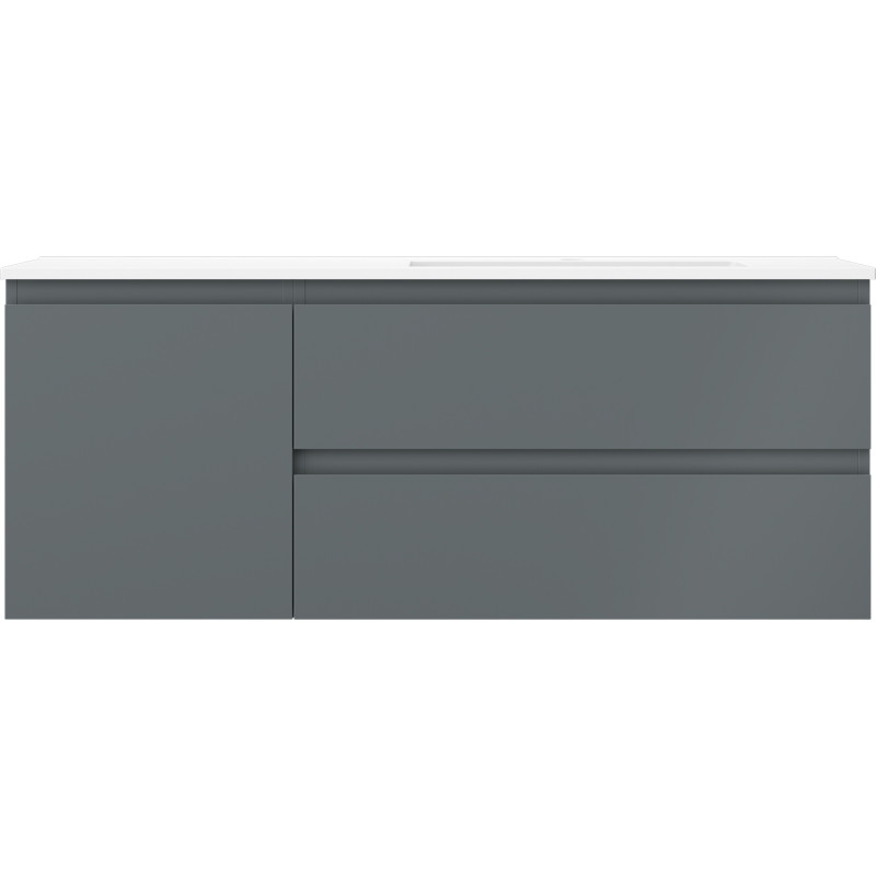 Mexen Orio dulap baie 120 cm cu lavoar Otis dreapta, 2S, 1D, grafit mat/alb mat - 91A13-12047-3-BBFFF66-W18P01