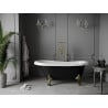 Cada freestanding Mexen Retro 150 x 73 cm, albă/neagră, picioare aurii - 53251507375-50