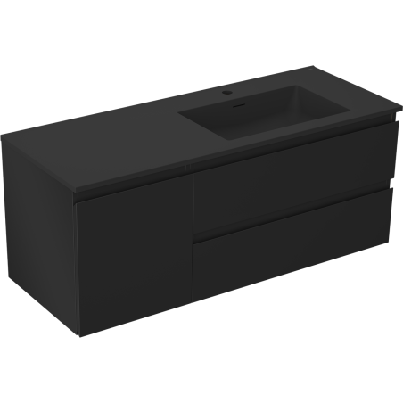 Mexen Orio dulap baie 120 cm cu lavoar Otis dreapta, 2S, 1D, negru mat - 91A13-12047-3-BBFFF71-W18P71