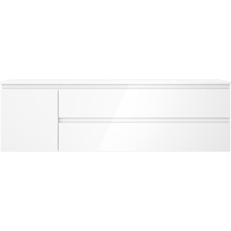 Mexen Orio dulap baie 160 cm cu chiuvetă Otis dreapta, 2S, 1D, alb lucios - 91A13-16047-3-BBFFF00-W18P00
