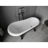 Mexen Retro cadă de baie independentă 150 x 73 cm, albă/neagră, picioare negre - 53251507375-70