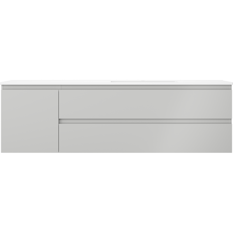 Mexen Orio dulap de baie 160 cm cu lavoar Otis dreapta, 2S, 1D, gri mat/alb mat - 91A13-16047-3-BBFFF62-W18P01