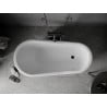 Mexen Retro cadă de baie independentă 150 x 73 cm, alb/negru, picioare negre - 53251507375-70