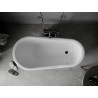 Mexen Retro cadă de baie independentă 150 x 73 cm, albă/neagră, picioare negre - 53251507375-70