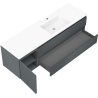 Mexen Orio dulap baie 160 cm cu lavoar Otis pe dreapta, 2S, 1D, grafit mat/alb mat - 91A13-16047-3-BBFFF66-W18P01