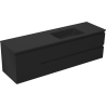 Mexen Orio dulap baie 160 cm cu lavoar Otis pe dreapta, 2S, 1D, negru mat - 91A13-16047-3-BBFFF71-W18P71