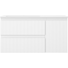 Mexen Rivel dulap baie 90 cm cu lavoar Otis stângă, 2S, 1U, canelat, alb mat - 91A23-09047-3-BBFFF01-W18L01