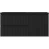 Mexen Rivel dulap de baie 100 cm cu chiuvetă Otis stânga, 2S, 1D, canelat, negru mat - 91A23-10047-3-BBFFF71-W18L71