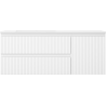 Mexen Rivel dulap de baie 120 cm cu lavoar Otis stâng, 2S, 1D, canelat, alb mat - 91A23-12047-3-BBFFF01-W18L01
