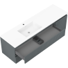 Mexen Rivel dulap baie 160 cm cu lavoar Otis stânga, 2S, 1D, canelat, grafit/alb mat - 91A23-16047-3-BBFFF66-W18L01