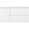 Mexen Rivel dulap pentru baie de 90 cm cu lavoar Otis dreapta, 2S, 1D, cu caneluri, alb mat - 91A23-09047-3-BBFFF01-W18P01