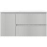 Mexen Rivel dulap baie 90 cm cu lavoar Otis dreapta, 2S, 1D, canelat, gri mat/alb mat - 91A23-09047-3-BBFFF62-W18P01