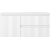 Mexen Rivel dulap baie 100 cm cu lavoar Otis dreapta, 2S, 1D, cu relief, alb mat - 91A23-10047-3-BBFFF01-W18P01
