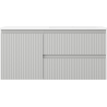 Mexen Rivel dulap baie 100 cm cu lavoar Otis dreapta, 2S, 1D, cu caneluri, gri/alb mat - 91A23-10047-3-BBFFF62-W18P01