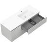 Mexen Rivel dulap baie 120 cm cu lavoar Otis dreapta, 2S, 1D, canelat, gri/alb mat - 91A23-12047-3-BBFFF62-W18P01