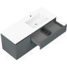 Mexen Rivel dulap baie 120 cm cu lavoar Otis dreapta, 2S, 1D, canelat, grafit/alb mat - 91A23-12047-3-BBFFF66-W18P01