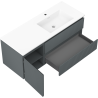 Mexen Rivel dulap baie 120 cm cu lavoar Otis dreapta, 2S, 1D, canelat, grafit/alb mat - 91A23-12047-3-BBFFF66-W18P01
