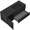 Mexen Rivel dulap baie 120 cm cu lavoar Otis dreapta, 2S, 1D, riflat, negru mat - 91A23-12047-3-BBFFF71-W18P71