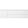 Mexen Rivel 160 cm-es fürdőszobai szekrény Otis mosdóval, jobb, 2 fiók, 1 ajtó, bordázott, matt fehér