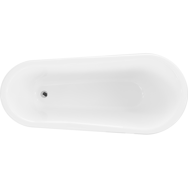 Mexen Retro cadă de baie freestanding 170 x 75 cm, albă, picioare cromate - 53251707500-00