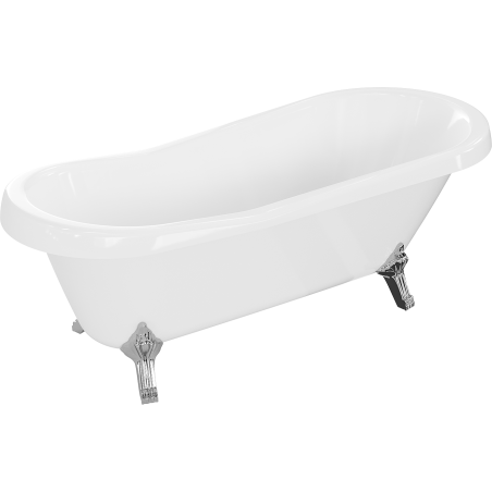 Mexen Retro cada freestanding 170 x 75 cm, albă, picioare cromate - 53251707500-00
