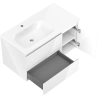 Mexen Orio dulap de baie 90 cm cu lavoar Vela stânga, 2S, 1D, alb lucios - 91A13-09047-3-BBFFF00-W23L00