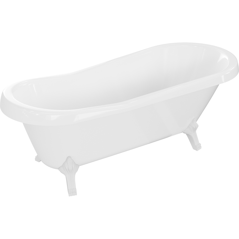 Mexen Retro cadă freestanding 170 x 75 cm, albă, picioare albe - 53251707500-20