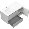 Mexen Orio dulap de baie 90 cm cu lavoar Vela stânga, 2S, 1D, gri mat/alb mat - 91A13-09047-3-BBFFF62-W23L01