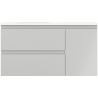 Mexen Orio dulap baie 90 cm cu lavoar Vela stânga, 2S, 1D, gri mat/alb mat - 91A13-09047-3-BBFFF62-W23L01