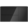 Mexen Orio dulap baie 90 cm cu lavoar Vela stânga, 2S, 1D, negru lucios/negru mat - 91A13-09047-3-BBFFF70-W23L71