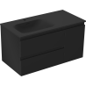 Mexen Orio dulap baie 90 cm cu lavoar Vela stânga, 2S, 1D, negru mat - 91A13-09047-3-BBFFF71-W23L71