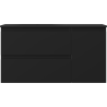 Mexen Orio dulap baie 90 cm cu lavoar Vela stânga, 2S, 1D, negru mat - 91A13-09047-3-BBFFF71-W23L71