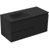 Mexen Orio dulap baie 100 cm cu chiuvetă Vela stângă, 2S, 1D, negru mat - 91A13-10047-3-BBFFF71-W23L71