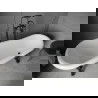 Mexen Retro cadă de sine stătătoare 170 x 75 cm, Albă, picioare Neagră - 53251707500-70