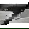 Mexen Retro cadă de sine stătătoare 170 x 75 cm, Albă/Neagră, picioare Crom - 53251707575-00