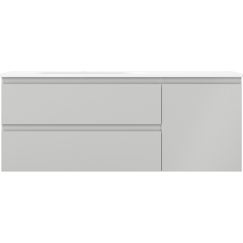 Mexen Orio dulap baie 120 cm cu lavoar Vela stânga, 2S, 1U, gri mat/alb mat - 91A13-12047-3-BBFFF62-W23L01