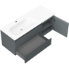 Mexen Orio dulap baie 120 cm cu lavoar Vela stânga, 2S, 1D, grafit mat/alb mat - 91A13-12047-3-BBFFF66-W23L01
