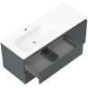 Mexen Orio dulap baie 120 cm cu lavoar Vela stânga, 2S, 1D, grafit mat/alb mat - 91A13-12047-3-BBFFF66-W23L01
