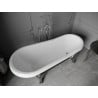 Cade Retro Mexen, cadă freestanding 170 x 75 cm, albă/neagră, picioare crom - 53251707575-00