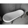 Mexen Retro 170 x 75 cm-es szabadon álló kád, fehér/fekete, krómozott lábak - 53251707575-00