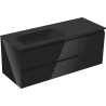 Mexen Orio dulap baie 120 cm cu lavoar Vela stâng, 2S, 1D, negru lucios/negru mat - 91A13-12047-3-BBFFF70-W23L71